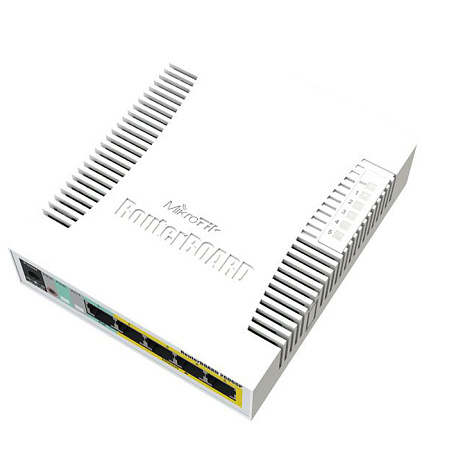 Коммутатор MikroTik RouterBoard RB260GSP управляемый 5xGbLAN, PoE