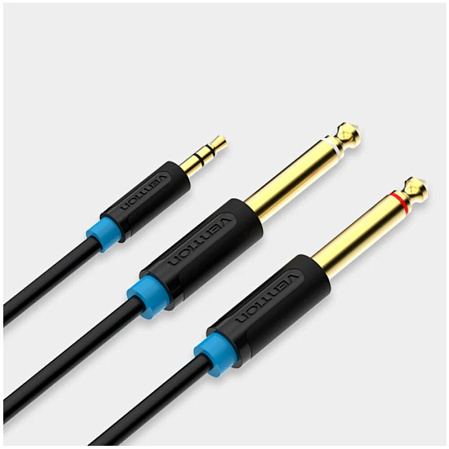Кабель Jack3.5 (M)- Jack6.5 (M) 1m Vention (BACBF) черный
