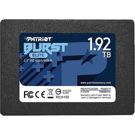 Внутренний SSD-накопитель 1920Gb Patriot Memory Burst Elite PBE192TS25SSDR SATA3 2.5"
