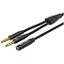 Переходник 3.5 мм Jack (f) 4pin - 2x3.5 мм Jack (m) Vention BHDBY