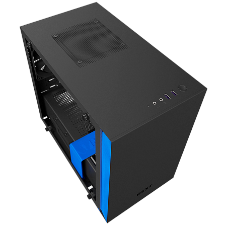 Корпус Mini-ITX Minitower NZXT H200 CA-H200B-BL Mini-ITX Black/Blue