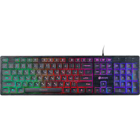 Клавиатура Oklick 550ML Black slim Multimedia LED