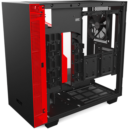 Корпус MicroATX Miditower NZXT H400i Smart CA-H400W-BR Black/Red