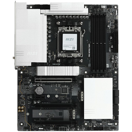 Материнская плата MSI Pro X870E-P WiFi Socket-AM5 AMD X870E 4xDDR5, 4xSATA3, RAID, 3xM.2, 3xPCI-E16x, 4xUSB3.2, 2xUSB3.2 Type C, HDMI, WiFi, 5Glan, ATX Ret