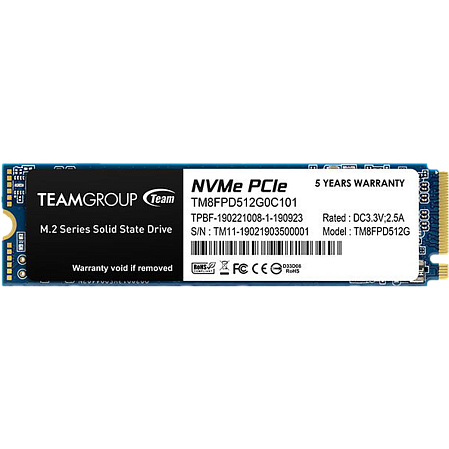 Внутренний SSD-накопитель 1000Gb Team Group MP33 Pro (TM8FPD001T0C101) M.2 PCIe NVMe 3.0 x4