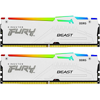 Модуль памяти DIMM 32Gb 2х16Gb DDR5 PC44800 5600MHz Kingston Fury Beast RGB White (KF556C40BWAK2-32)