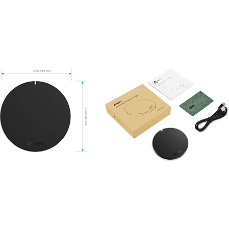 Беспроводная зарядная панель Aukey LC-C2, Black