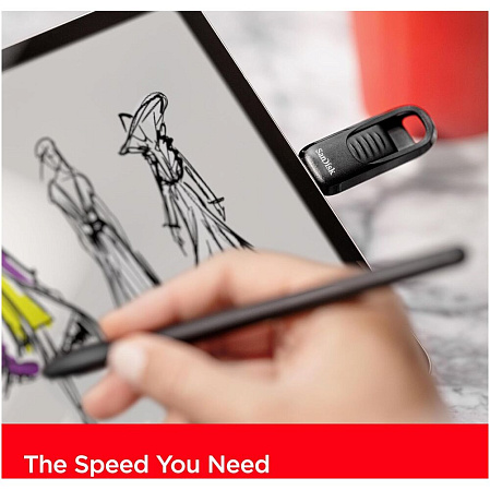 USB Flash накопитель 256GB SanDisk Ultra Slider (SDCZ480-256G-G46) USB-C Черный