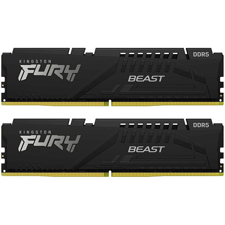 Модуль памяти DIMM 64Gb 2х32Gb DDR5 PC44800 5600MHz Kingston Fury Beast EXPO Black (KF556C36BBE2K2-64)
