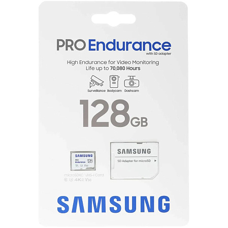 Карта памяти Micro SecureDigital 128Gb SDXC Samsung PRO Endurance class10 UHS-I U3 (MB-MJ128KA)