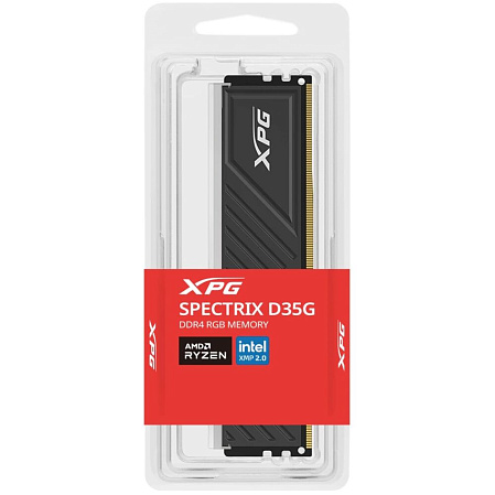 Модуль памяти DIMM 8Gb DDR4 PC28800 3600MHz ADATA XPG Spectrix D35G RGB Black (AX4U36008G18I-SBKD35G)