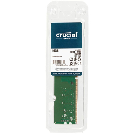 Модуль памяти DIMM 16Gb DDR4 PC25600 3200MHz Crucial (CT16G4DFRA32A)