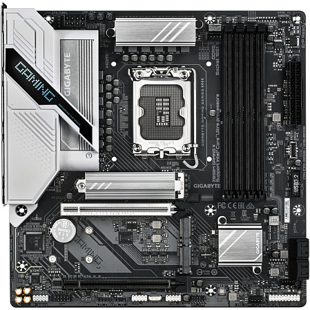 Материнская плата Gigabyte Z890M Gaming X Z890 Soc-1851 4xDDR5, 4xSATA3, RAID, 3хM.2, 2xPCI-E16x, 3xUSB3.2, DP, HDMI, 2.5Glan, mATX
