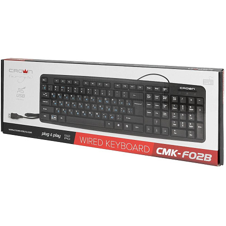 Клавиатура Crown CMK-F02B USB Black