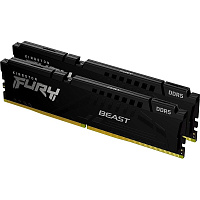 Модуль памяти DIMM 16Gb 2х8Gb DDR5 PC44800 5600MHz Kingston Fury Beast Black (KF556C40BBK2/16)