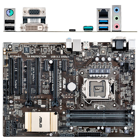 Материнская плата ASUS B85-Plus/USB3.1 B85 Socket-1150 4xDDR3, 4xSATA3, 2xPCI-E16x, 4xUSB3.0, 2xUSB3.1 Glan, ATX