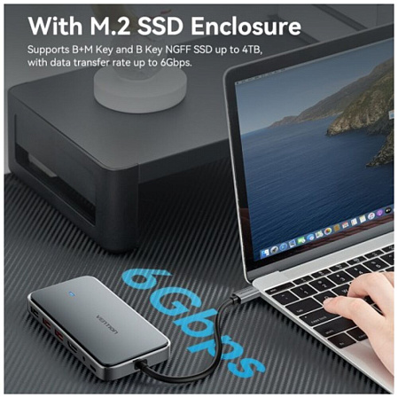 Док-станция Vention USB-C Universal Dock 9в1 TPYBB