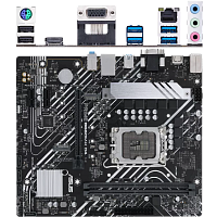 Материнская плата ASUS Prime B660M-K D4 B660 Socket-1700 2xDDR4, 4xSATA3, RAID, 2xM.2, 1xPCI-E16x, 4xUSB3.2, D-Sub, HDMI, Glan, mATX