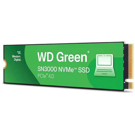 Внутренний SSD-накопитель 500Gb Western Digital Green SN3000 (WDS500G4G0E) M.2 2280 PCIe NVMe 4.0 x4