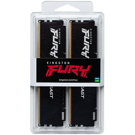 Модуль памяти DIMM 64Gb 2х32Gb DDR5 PC44800 5600MHz Kingston Fury Beast EXPO Black (KF556C36BBE2K2-64)