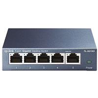 Коммутатор TP-LINK TL-SG105 неуправляемый 5x1000BASE-T, metal case
