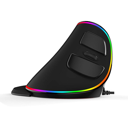 Мышь Delux KM-M618 Plus RGB Black проводная