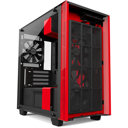 Корпус MicroATX Miditower NZXT H400i Smart CA-H400W-BR Black/Red