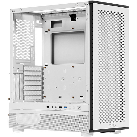 Корпус ATX Miditower PcCooler ME200 Mesh WH White