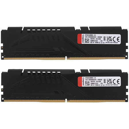 Модуль памяти DIMM 64Gb 2х32Gb DDR5 PC41600 5200MHz Kingston Fury Beast Black (KF552C40BB2K2-64)