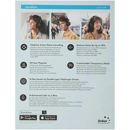 Bluetooth гарнитура Anker Soundcore Q45 Black