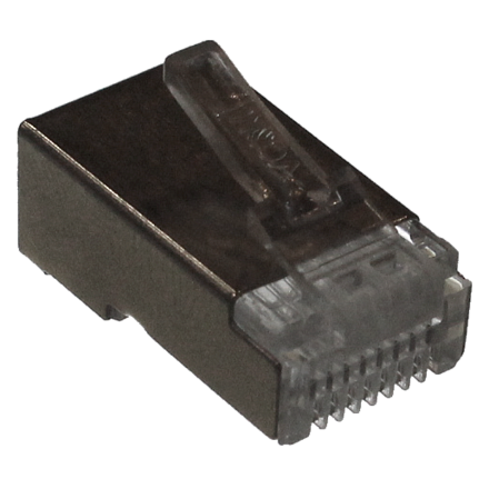 RJ45 коннектор (обжимной) FTP кабеля 5e экранированный