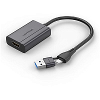 Адаптер USB3.1 USB-C(m)- Display port (f) Vention ACYHB