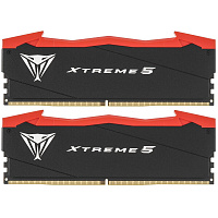 Модуль памяти DIMM 32Gb 2х16Gb DDR5 PC60800 7600MHz Patriot Memory Viper Xtreme 5 Black/Red (PVX532G76C36K)