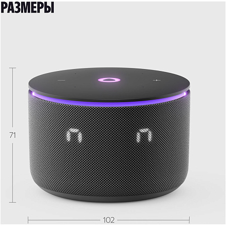 Умная колонка Яндекс Станция Мини 3 Про с голосовым помощником Алиса Zigbee Black