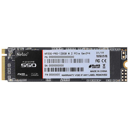 Внутренний SSD-накопитель 128Gb Netac N930E Pro NT01N930E-128G-E4X M.2 2280 PCIe NVMe 3.0 x4