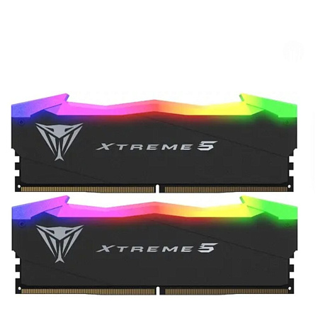 Модуль памяти DIMM 32Gb 2х16Gb DDR5 PC64000 8000MHz Patriot Memory Viper Xtreme 5 RGB (PVXR532G80C38K)