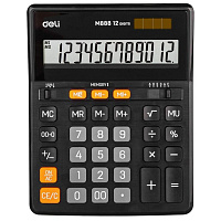 Калькулятор Deli EM888 черный 12-разр.
