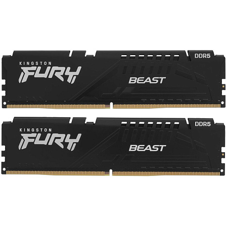 Модуль памяти DIMM 64Gb 2х32Gb DDR5 PC41600 5200MHz Kingston Fury Beast Black (KF552C40BB2K2-64)