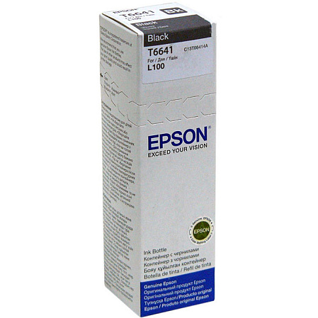 Чернила EPSON T6641 Black для L100/L110/L200/L210/L300 70мл C13T66414A