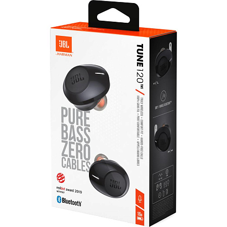 Bluetooth гарнитура JBL Tune 120 TWS Black