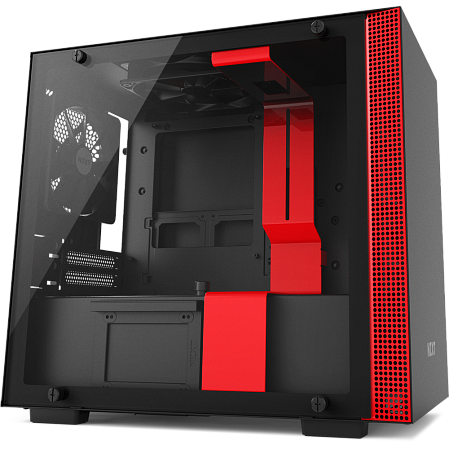Корпус Mini-ITX Minitower NZXT H200 CA-H200B-BR Mini-ITX Black/Red