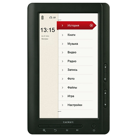 Электронная книга Texet TB-720HD черный