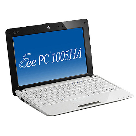 Нетбук Asus EEE PC 1005HA Atom-N280/1/160/10,1"/WiFi/BT/5600mAh/XP/White/(6A)