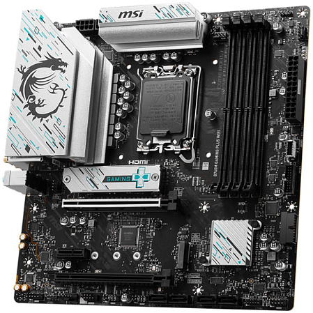Материнская плата MSI B760M Gaming Plus WiFi B760 Socket-1700 4xDDR5, 4xSATA3, RAID, 2xM.2, 2xPCI-E16x, 4xUSB3.2, 2xDP, 2xHDMI, WiFi, 2.5Glan, mATX