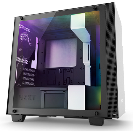 Корпус MicroATX Miditower NZXT H400i Smart CA-H400W-WB White/Black