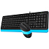 Клавиатура+мышь A4Tech Fstyler F1010 Black/Blue