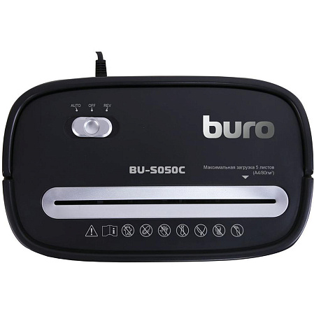 Уничтожитель бумаг Buro Home BU-S050C (секр.P-3)/фрагменты/5лист./13лтр./пл.карты