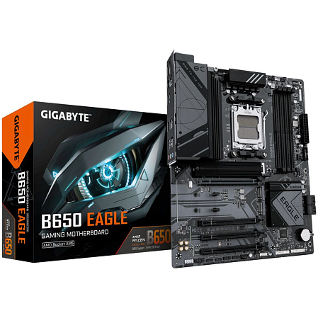 Материнская плата Gigabyte B650 Eagle Socket-AM5 AMD B650 4xDDR5, 4xSATA3, RAID, 3xM.2, 4xPCI-E16x, 2xUSB3.2, 1xUSB3.2 Type C, DP, HDMI, 2.5Glan, ATX Ret