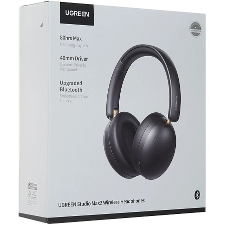 Bluetooth гарнитура Ugreen HP205 (45018) Studio Max2 Light Black