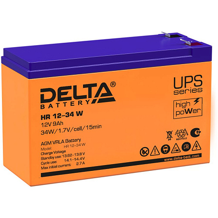 Батарея Delta HR 12-34W 12V 9Ah Battary replacement APC rbc17, rbc24, rbc110, rbc115, rbc116, rbc124, rbc133 )